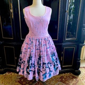 Pinup Couture Aurora Dress 2X Pinup Girl Clothing Pink Disney Castle pockets
